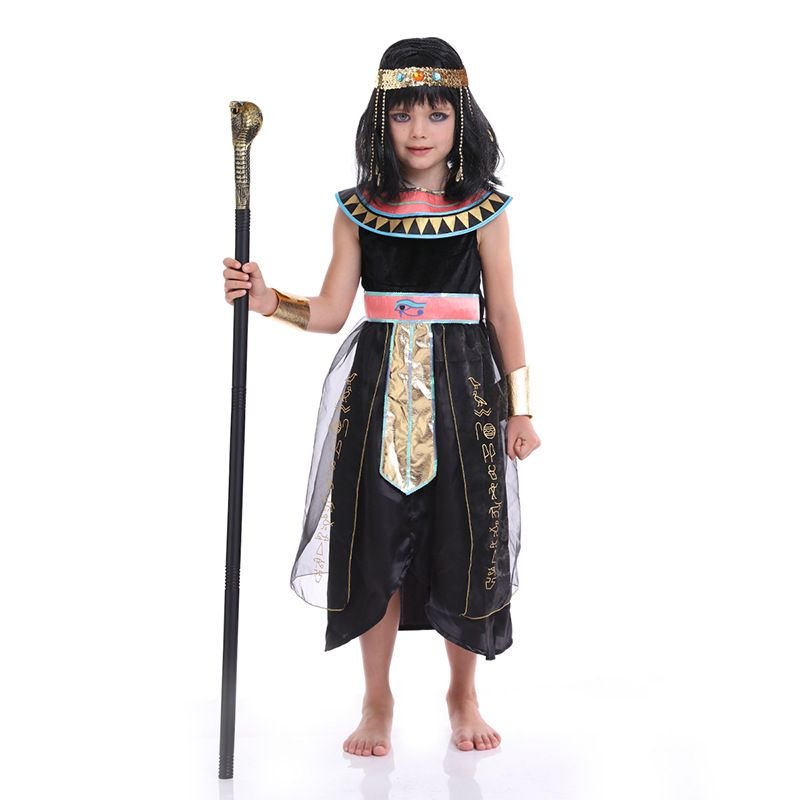 Egyptian Girl Costume - Black & Gold - Emarkiz.com